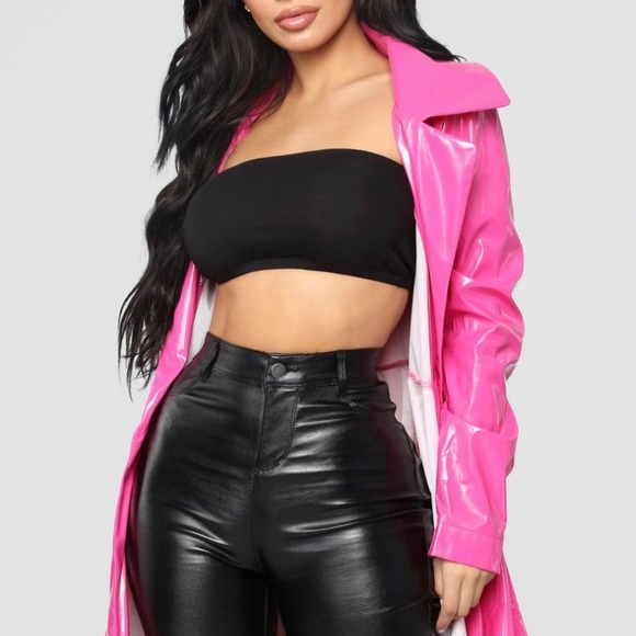 Fashion Nova Jackets & Blazers - Pink Leather Jacket plus